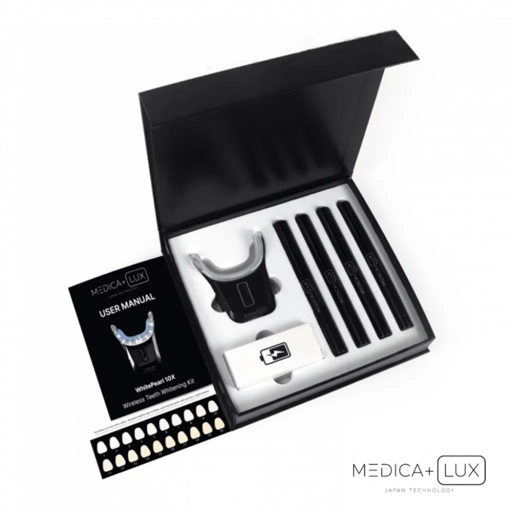 Відбілююча капа для зубів Medica+ White Pearl 10X, чорний Відбілююча капа для зубів Medica+ White Pearl 10X, чорний