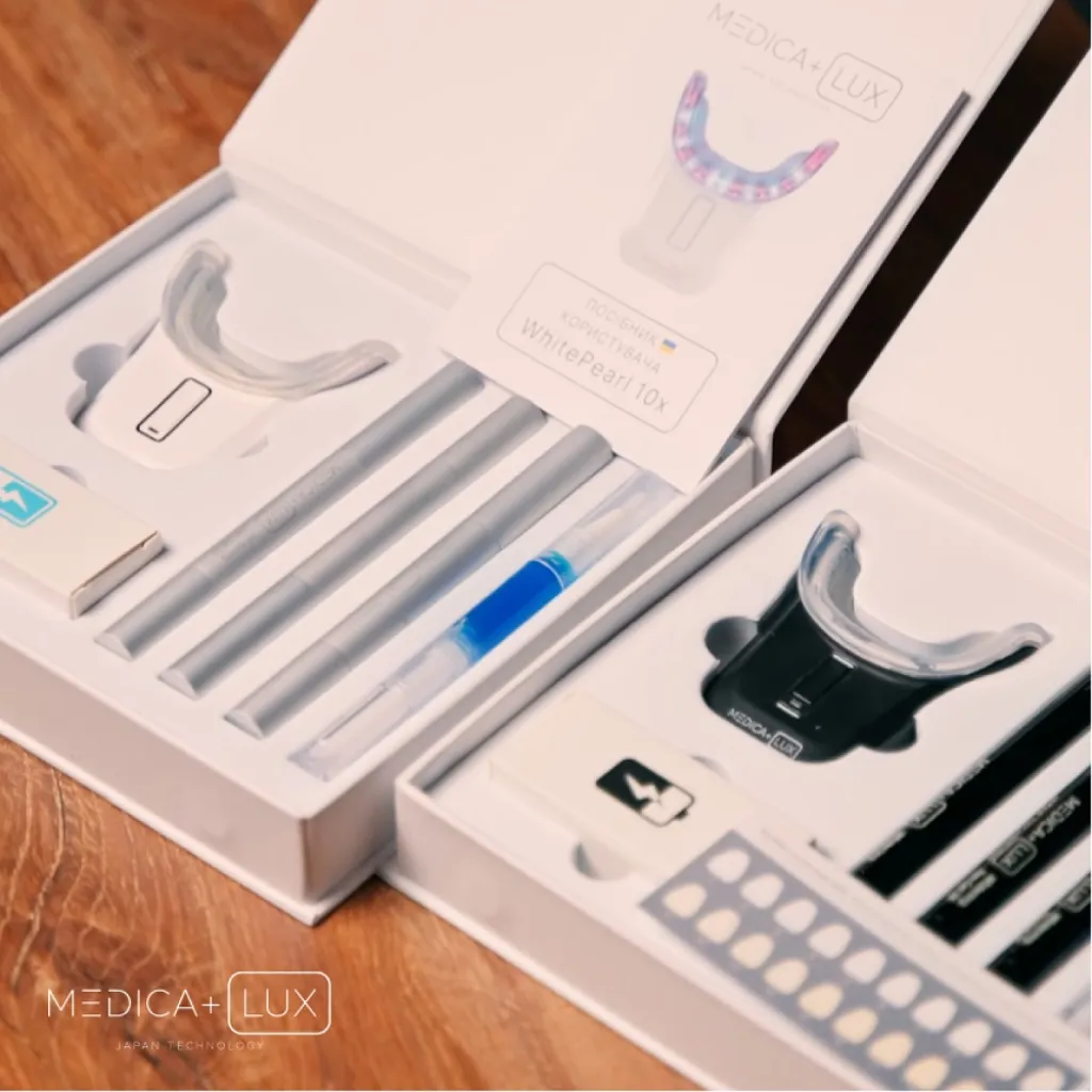 Відбілююча капа для зубів Medica+ White Pearl 10X, чорний Відбілююча капа для зубів Medica+ White Pearl 10X, чорний