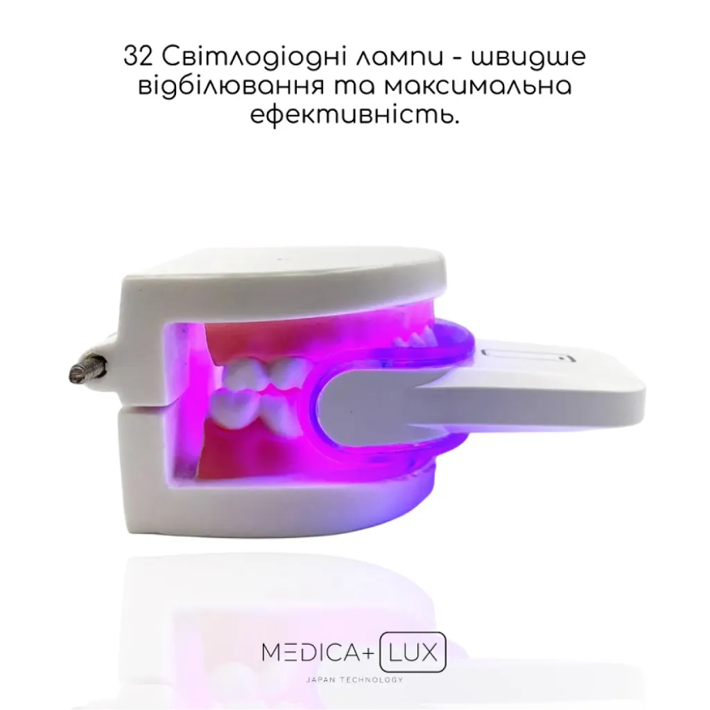 Відбілювальна капа для зубів Medica+ White Pearl 10X, білий Відбілювальна капа для зубів Medica+ White Pearl 10X, білий