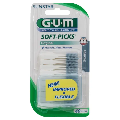Набір міжзубних щіток із фторидом GUM Soft Picks, екстра-велика, 40 шт - Фото№1 Набір міжзубних щіток із фторидом GUM Soft Picks, екстра-велика, 40 шт - Фото№1