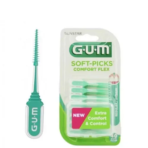 Набор межзубных щеток GUM Soft Picks Comfort Flex, стандартная, 40 штук - Фото№1 Набор межзубных щеток GUM Soft Picks Comfort Flex, стандартная, 40 штук - Фото№1