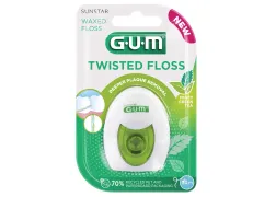 Зубна нитка GUM Deepclean Twisted floss, м'ятна вощена, 30 м Зубна нитка GUM Deepclean Twisted floss, м'ятна вощена, 30 м