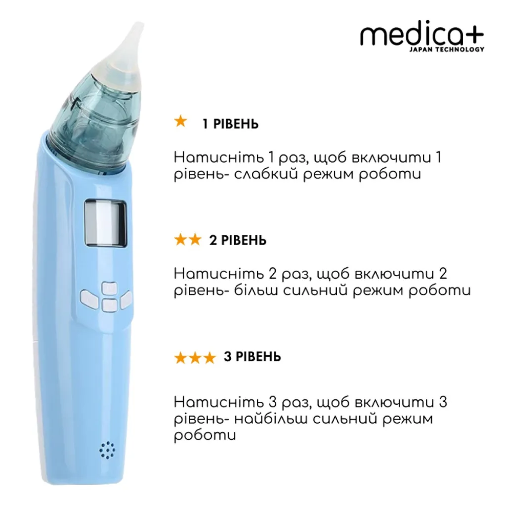 Назальний аспіратор (соплевідсмоктувач) Medica+ Nose Cleaner 7.0, блакитний Назальний аспіратор (соплевідсмоктувач) Medica+ Nose Cleaner 7.0, блакитний