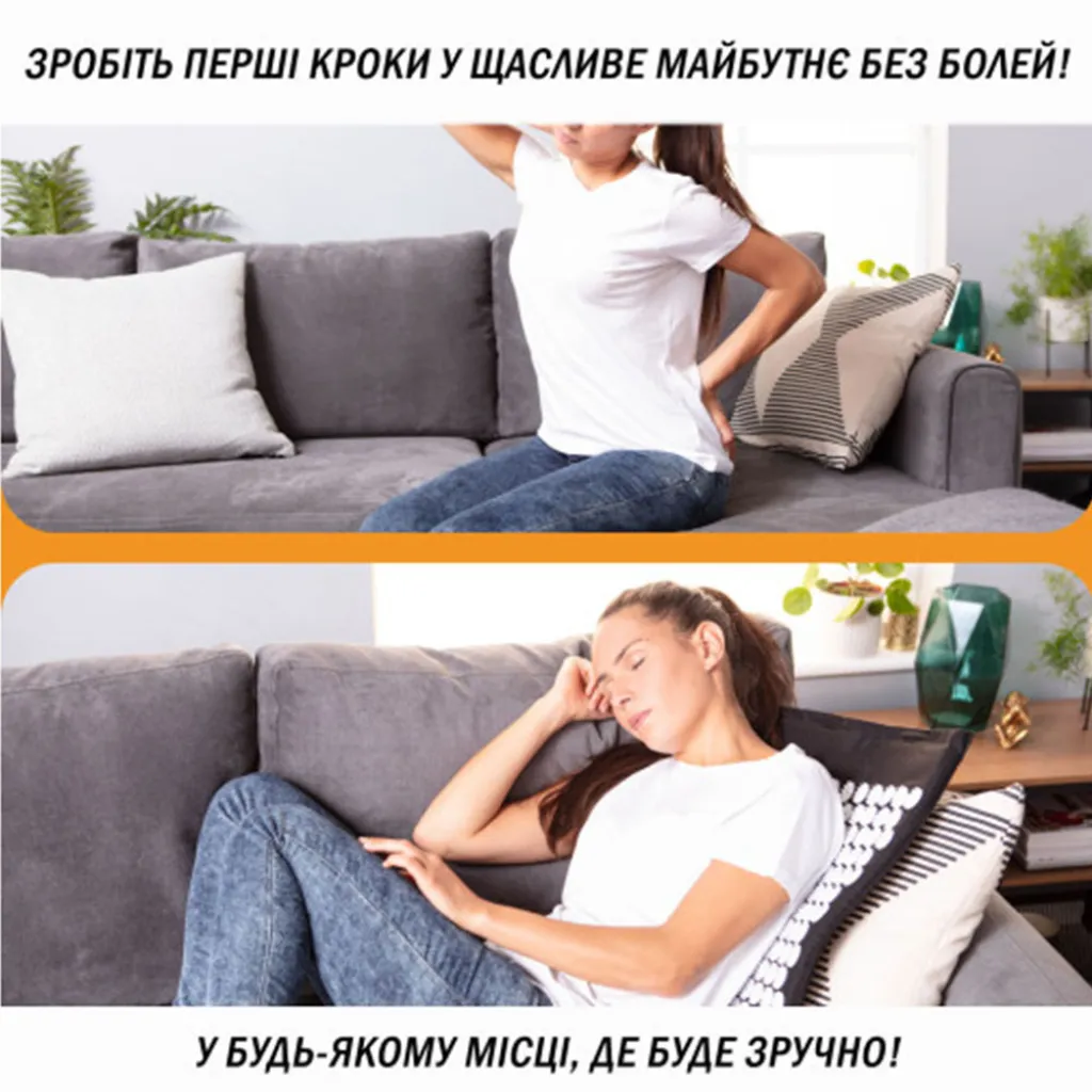 Масажний килимок Easyfit з подушкою (аплікатор Кузнєцова) Фіолетовий Масажний килимок Easyfit з подушкою (аплікатор Кузнєцова) Фіолетовий