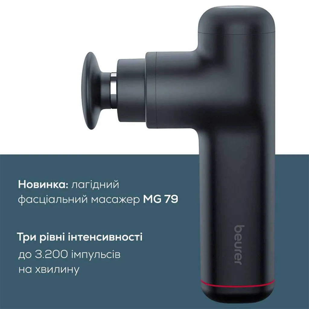 Перкусійний масажер для тіла Beurer MG 79 електричний ручний Перкусійний масажер для тіла Beurer MG 79 електричний ручний