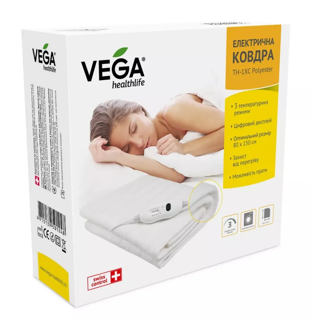 Электроодеяло Vega TH1XC (150x80см) полиэстер Электроодеяло Vega TH1XC (150x80см) полиэстер