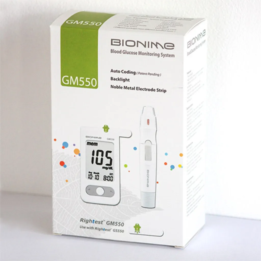 Глюкометр Bionime GM550 + Тест смужки GS 550 N50 (2 упаковки)