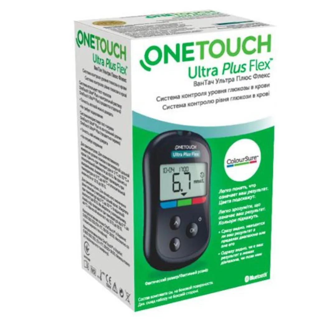 Глюкометр One Touch Ultra Plus Flex без кодировки (Ван Тач) Глюкометр One Touch Ultra Plus Flex без кодировки (Ван Тач)