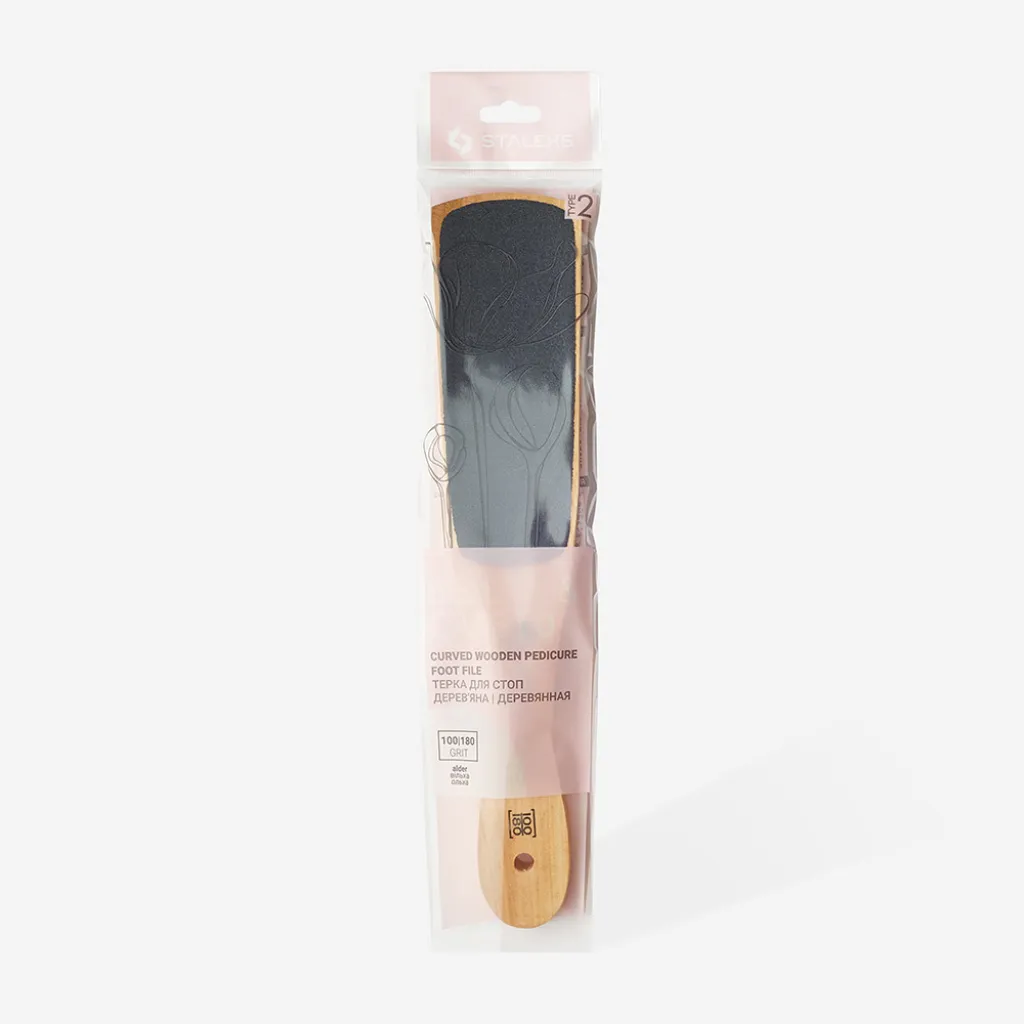 Тертка для стоп дерев'яна Staleks Beauty and Care 10 TYPE 2 (100/180) вигнута ABC10/2 Тертка для стоп дерев'яна Staleks Beauty and Care 10 TYPE 2 (100/180) вигнута ABC10/2