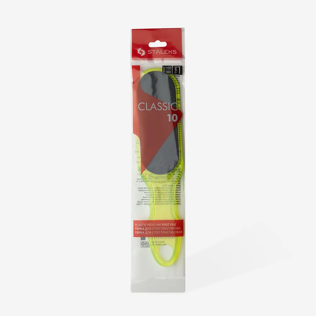Терка для стоп пластиковая Staleks Classic 10 TYPE 1 (100/180)