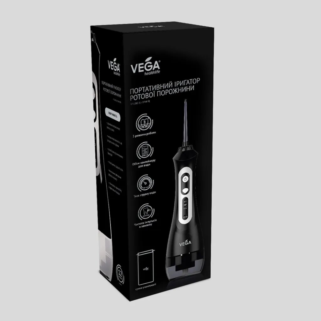 Ирригатор ротовой полости Vega VT-1000 (черный)