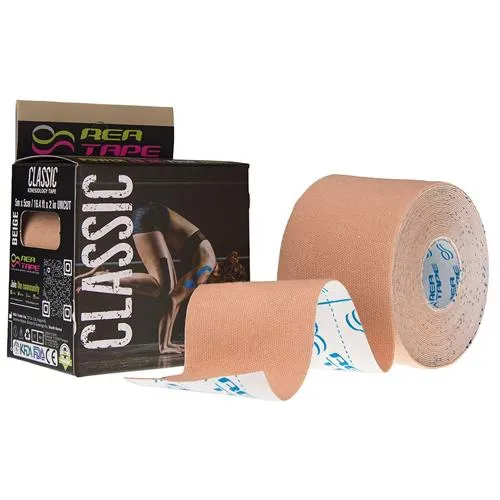 Кінезіотейп Rea Tape Classic 5м х 5 см, бежевий - Фото№1 Кінезіотейп Rea Tape Classic 5м х 5 см, бежевий - Фото№1