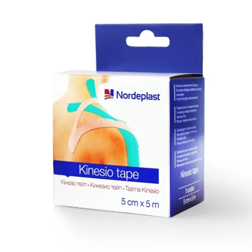 Пластир медичний Кінезіотейп Nordeplast чорний 5м х 5 см - Фото№1 Пластир медичний Кінезіотейп Nordeplast чорний 5м х 5 см - Фото№1