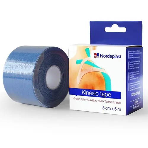 Пластир медичний Кінезіотейп Nordeplast синій 5м х 5 см - Фото№1 Пластир медичний Кінезіотейп Nordeplast синій 5м х 5 см - Фото№1