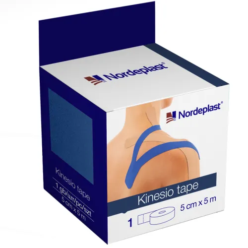 Пластырь медицинский Кинезиотейп Nordeplast темно-синий 5 м х 5 см - Фото№1 Пластырь медицинский Кинезиотейп Nordeplast темно-синий 5 м х 5 см - Фото№1