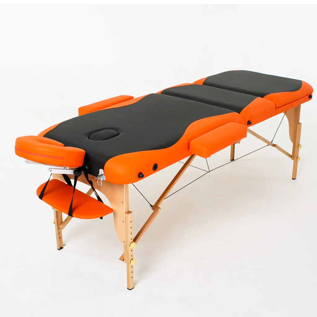 Стіл масажний RelaxLine Titan чорний/помаранчевий, RelaxLine