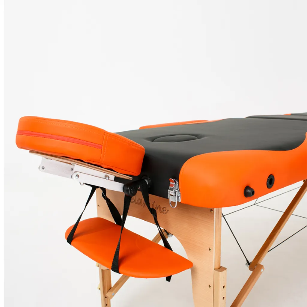 Стіл масажний RelaxLine Titan чорний/помаранчевий, RelaxLine
