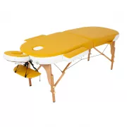 Массажный стол RelaxLine Sahara желтый/белый, переносной