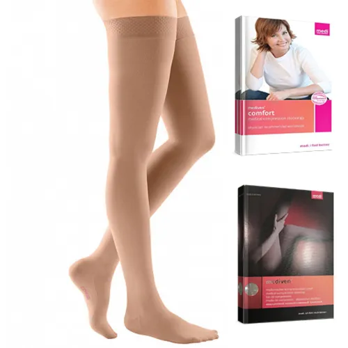 Компресійні панчохи на широке стегно Mediven Comfort 2 клас - Фото№1