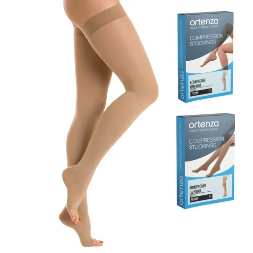 Компрессионные чулки Ortenza (Ортенза) 1 класс открытый / закрытый носок - Фото№1 Компрессионные чулки Ortenza (Ортенза) 1 класс открытый / закрытый носок - Фото№1