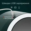 Настольный органайзер для косметики с зеркалом для макияжа, зеленый - Фото№8