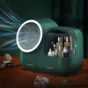 Настольный органайзер для косметики с зеркалом для макияжа, зеленый - Фото№10