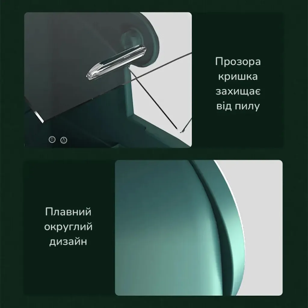 Настольный органайзер для косметики с зеркалом для макияжа, зеленый