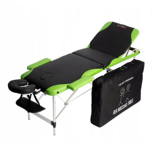 Масажний стіл Rea MASSAGE TABLE чорно-зелений - Фото№1 Масажний стіл Rea MASSAGE TABLE чорно-зелений - Фото№1
