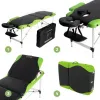 Масажний стіл Rea MASSAGE TABLE чорно-зелений - Фото№5