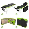 Масажний стіл Rea MASSAGE TABLE чорно-зелений - Фото№6