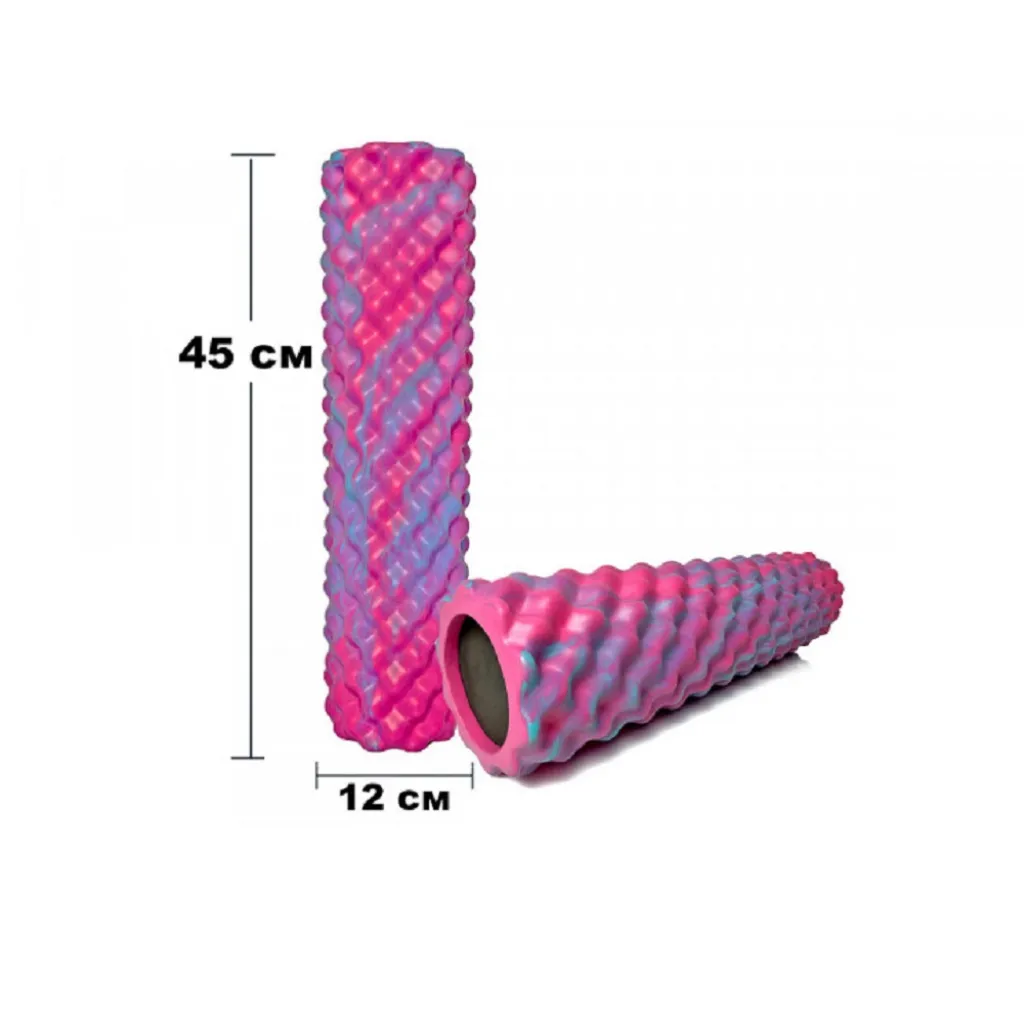 Массажный ролик EasyFit Bubbles 45 см, розовый-голубой Массажный ролик EasyFit Bubbles 45 см, розовый-голубой
