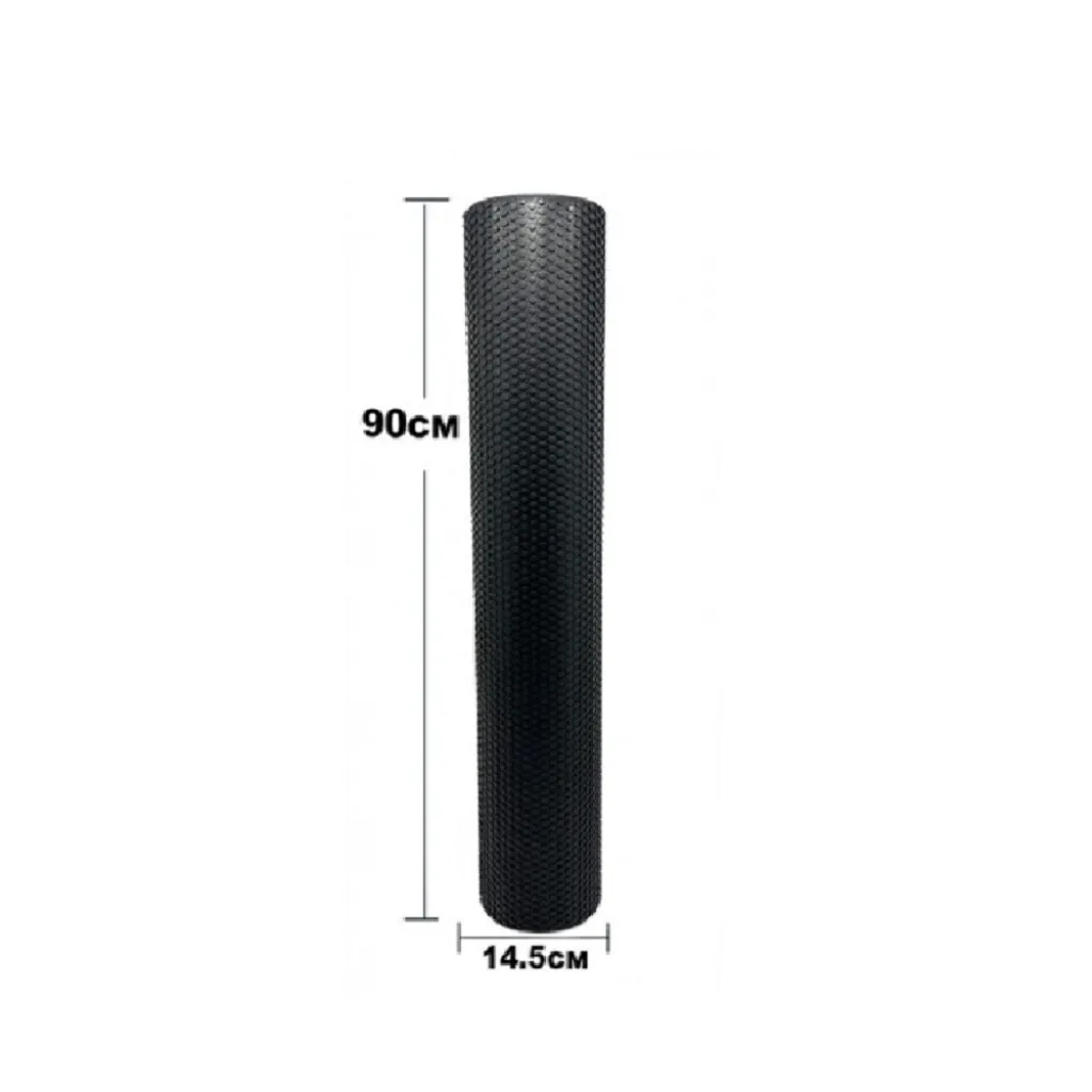 Массажный ролик EasyFit Foam Roller 90 см, черный Массажный ролик EasyFit Foam Roller 90 см, черный