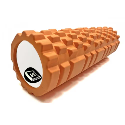 Массажный ролик EasyFit Grid Roller 45 см v.2.1, оранжевый - Фото№1