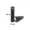 Массажный ролик EasyFit Grid Roller 45 см v.2.2, черный - Фото№4