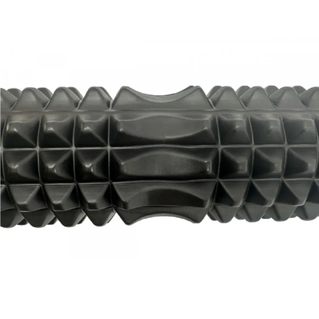 Массажный ролик EasyFit Grid Roller 45 см v.2.2, черный