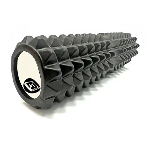 Массажный ролик EasyFit Grid Roller 45 см v.2.2, черный - Фото№1