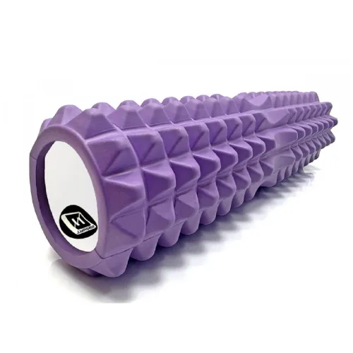 Масажний ролик EasyFit Grid Roller 45 см v.2.2, фіолетовий - Фото№1