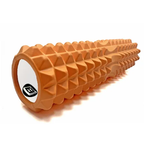Массажный ролик EasyFit Grid Roller 45 см v.2.2, оранжевый - Фото№1