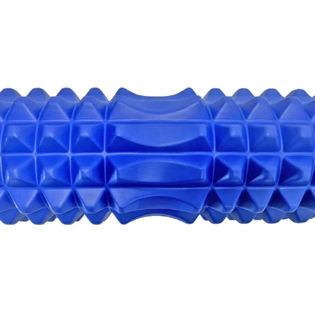 Массажный ролик EasyFit Grid Roller 33 см v.1.2, синий