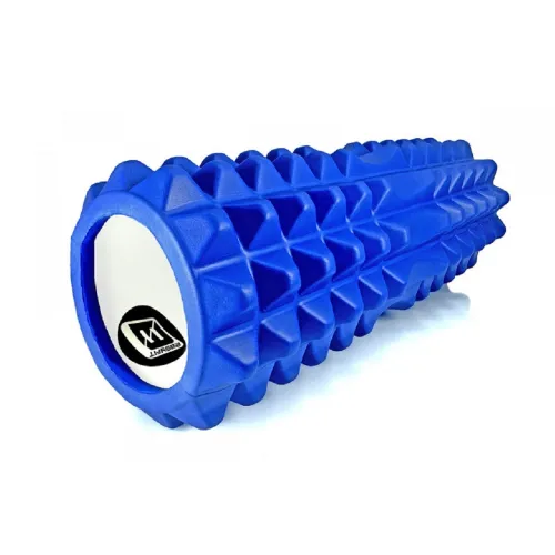 Массажный ролик EasyFit Grid Roller 33 см v.1.2, синий - Фото№1