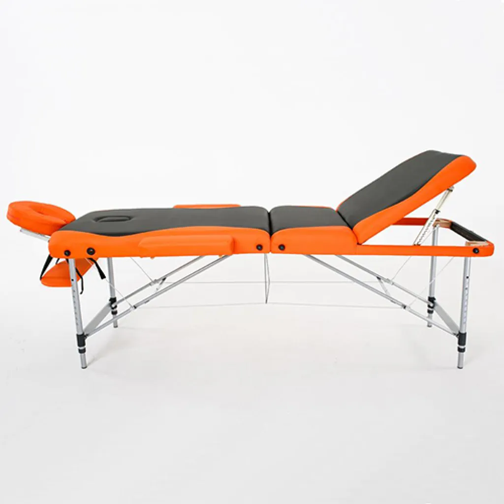 Масажний стіл RelaxLine King чорний/помаранчевий