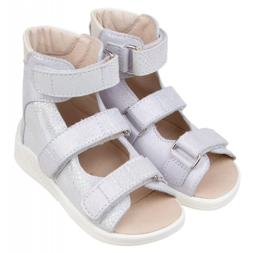 Лечебные ортопедические босоножки Ortofoot 121 Active L серебристые