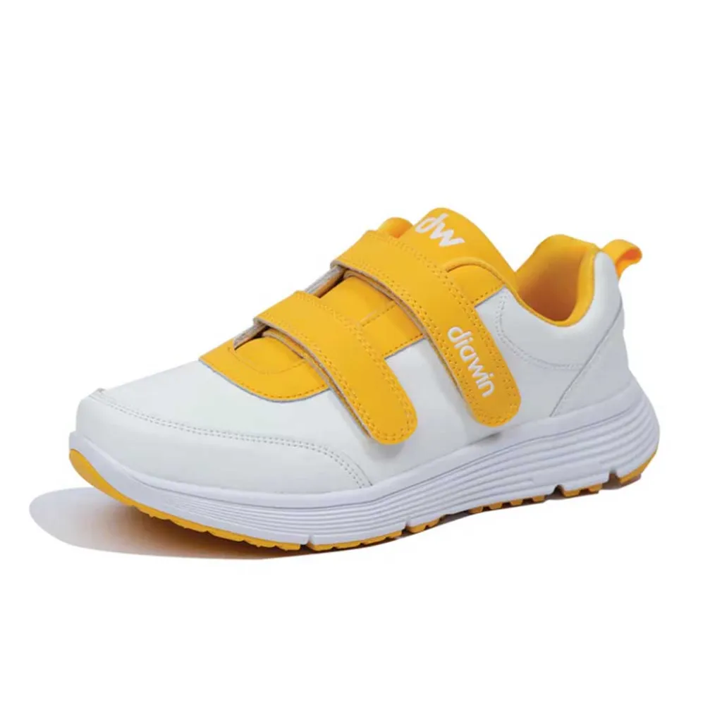 Ортопедичне взуття Diawin Comfort Leather Happy Yellow, білий/жовтий
