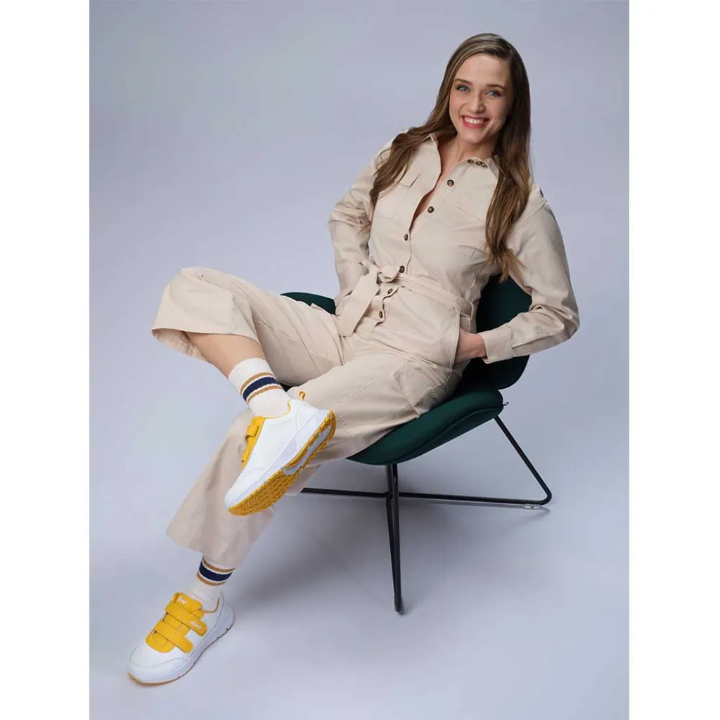 Ортопедичне взуття Diawin Comfort Leather Happy Yellow, білий/жовтий