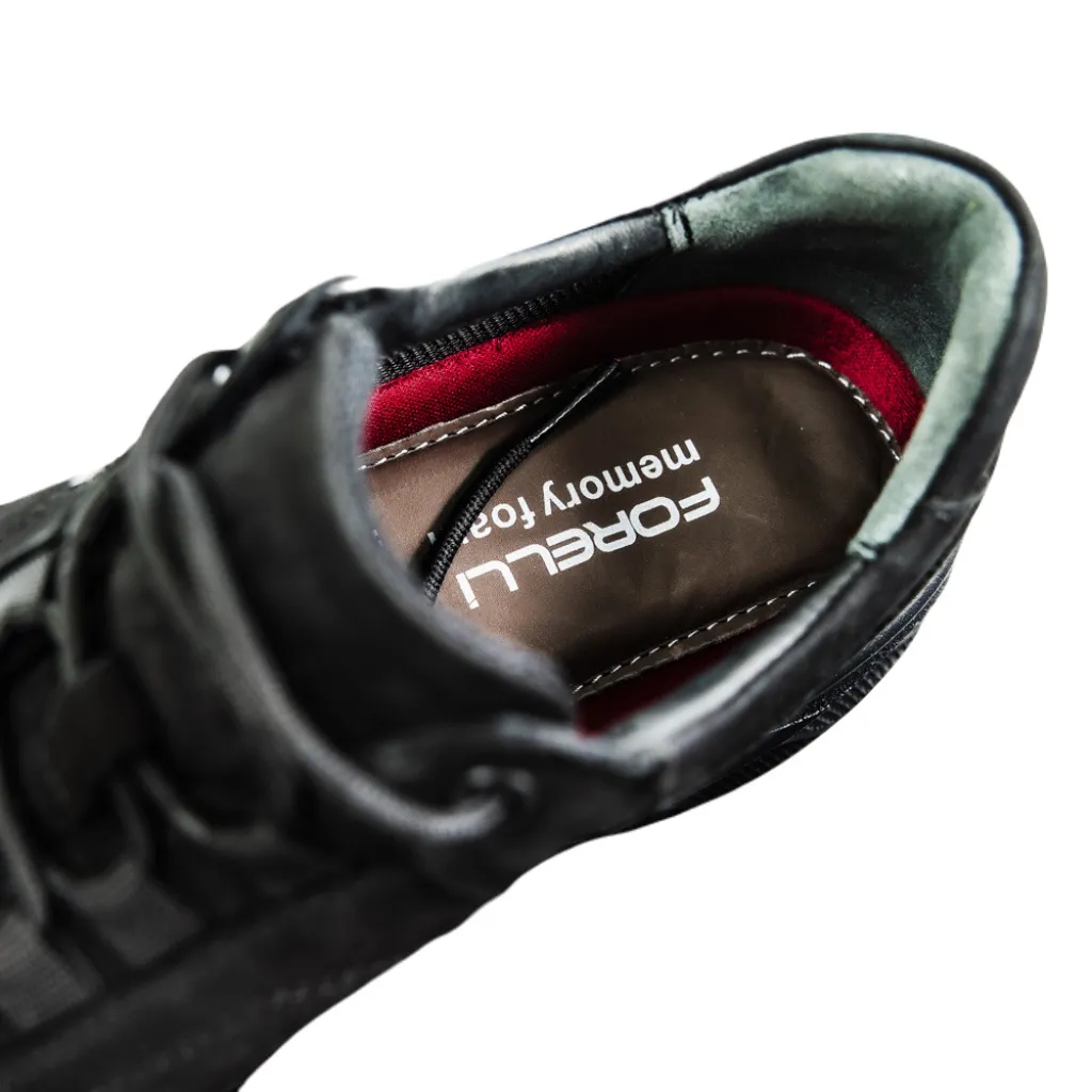Анатомические мужские ботинки Forelli 47903 Plus-G нубук, черный