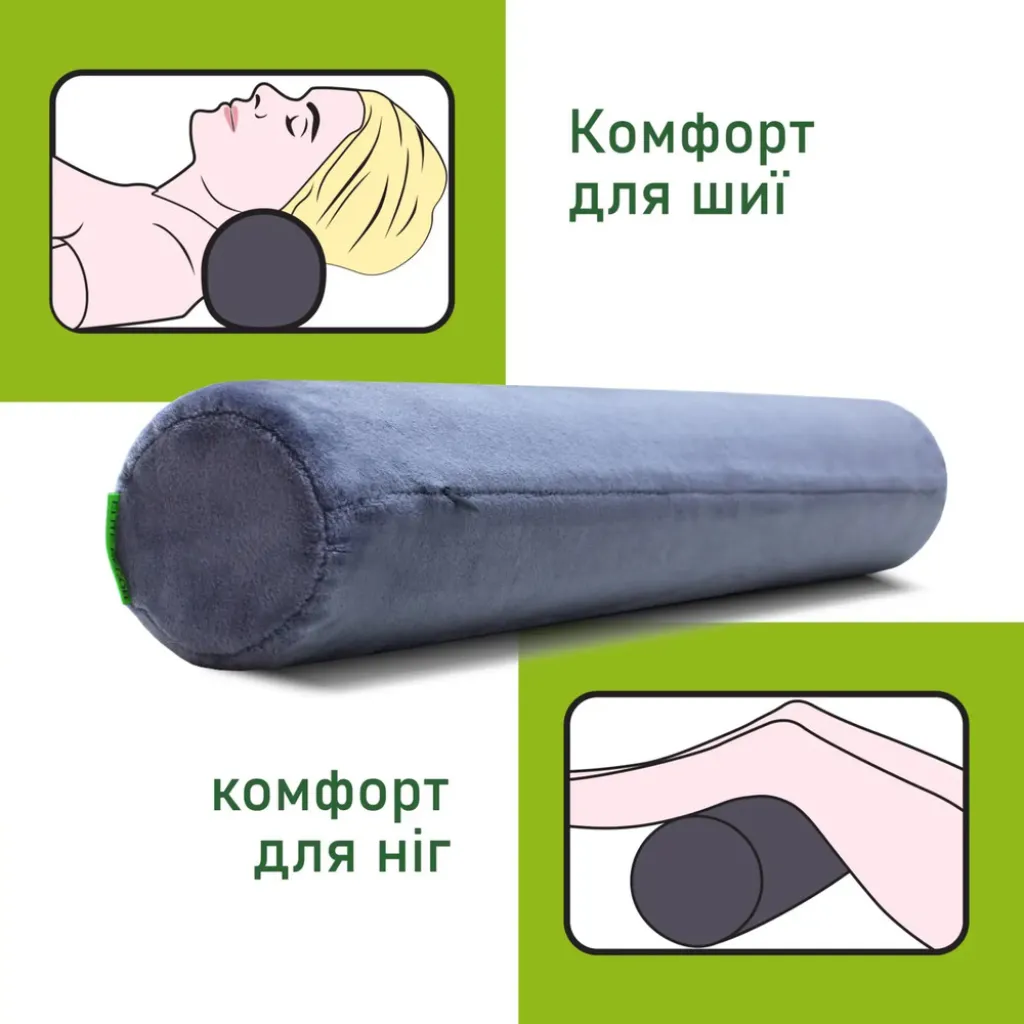 Подушка-валик Elite Decor PMF 003 светло-серая Подушка-валик Elite Decor PMF 003 светло-серая