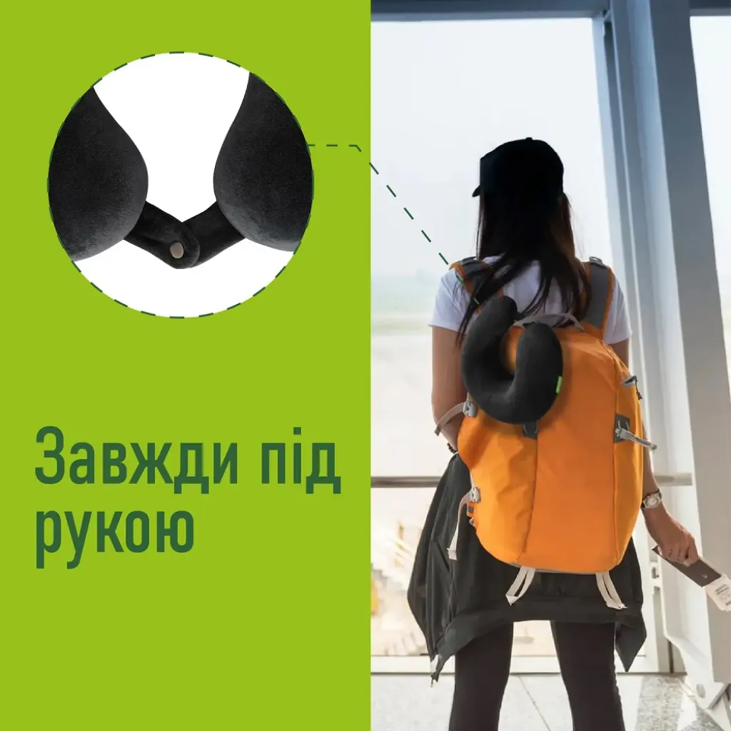 Подушка PMF 001P-1 чорна з кнопкою Подушка PMF 001P-1 чорна з кнопкою