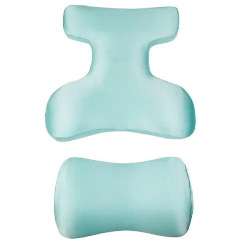 Комплект подушок BEAUTY SET для сну на животі (Face Pillow№1& Roller Pillow№2) шовк, бірюзовий - Фото№1