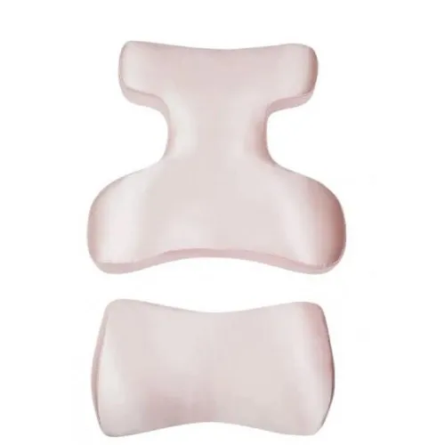 Комплект подушок BEAUTY SET для сну на животі (Face Pillow № 1 & Roller Pillow № 2) шовк, пудра - Фото№1