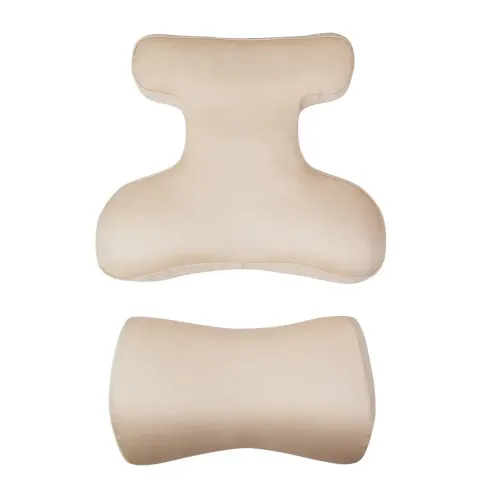 Комплект подушек BEAUTY SET для сна на животе (Face Pillow№1& Roller Pillow№2) тенсел, бежевый - Фото№1